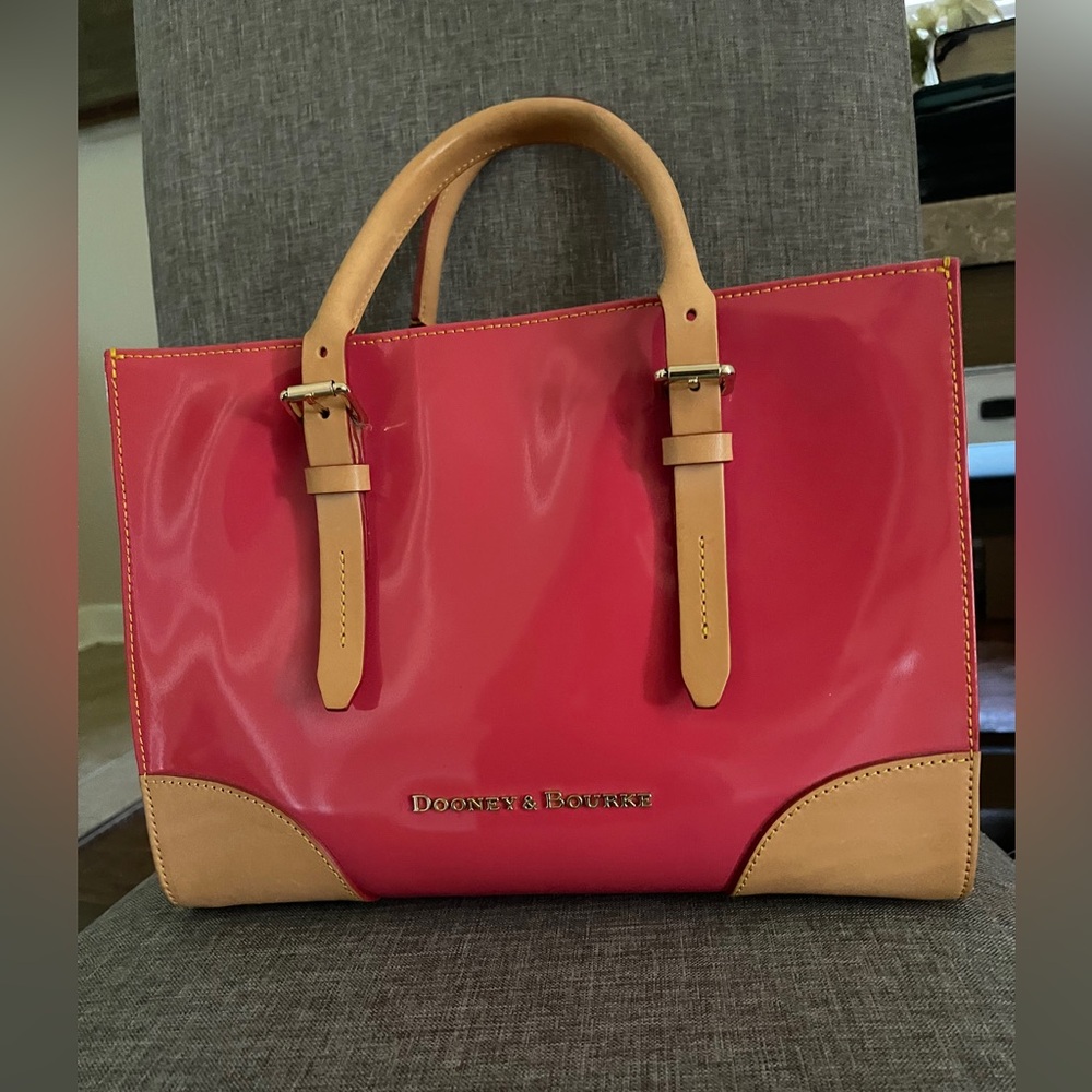 Dooney & Bourke Pink and Tan Tote Bag